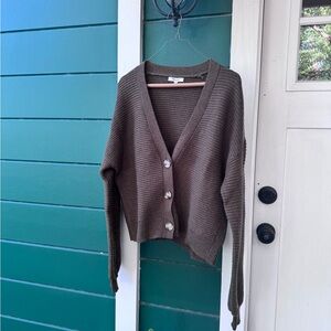 Madewell Olive Button-Up Women's Cardigan